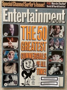 Entertainment Weekly Magazine THE 50 GREATEST COMMERCIALS MARCH 28 1997